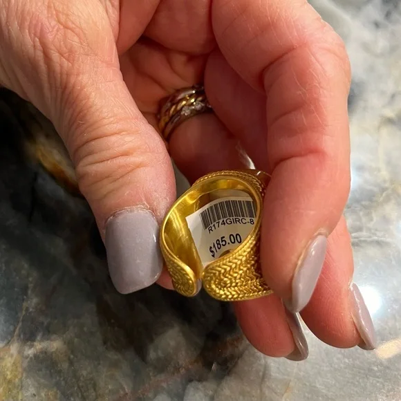 JULIE VOS Gold and White Women's Ring - Picture 5 of 12